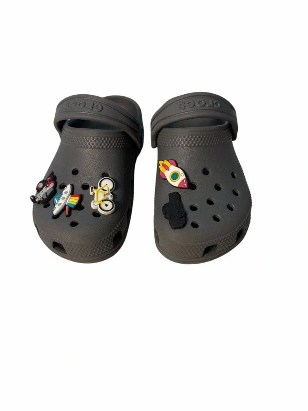 Crocs Classic Clog Shoes Kids Size C11 Gray Slip On Sandals Comfort Beach Water